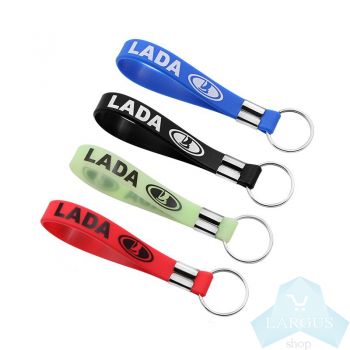 Силиконовый брелок для ключей с логотипом LADA
