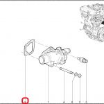 Прокладка отводящего патрубка (термостата) для Лада Ларгус (двиг. ВАЗ 21129, 11189)