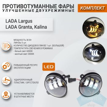 Светодиодные (LED) ПТФ Лада Ларгус, Sal-Man