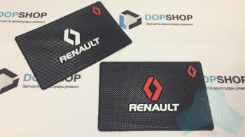Липучий коврик на панель приборов с логотипом Renault