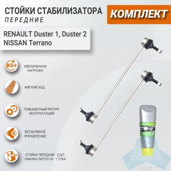 Стойки стабилизатора 2ШТ для Рено Дастер 2011-2015, 2015-н.вр. / Renault Duster 1, Renault Duster 2