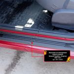 Накладки на внутренние пороги дверей Renault Sandero 2009-2013