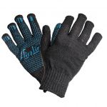 Черные перчатки ХБ с ПВХ покрытием